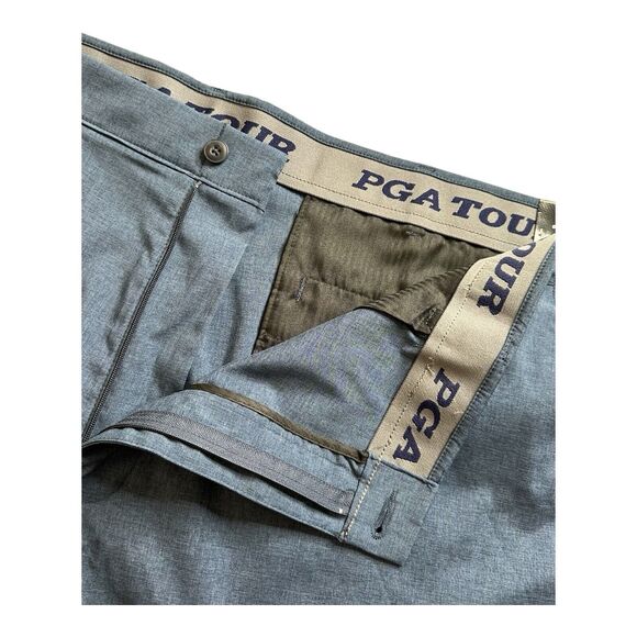 PGA Tour Men's Stretch Elastica Active Waistband Turkish Sea‎ Golf Shorts, Sz 44 - Picture 12 of 16